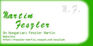 martin feszler business card